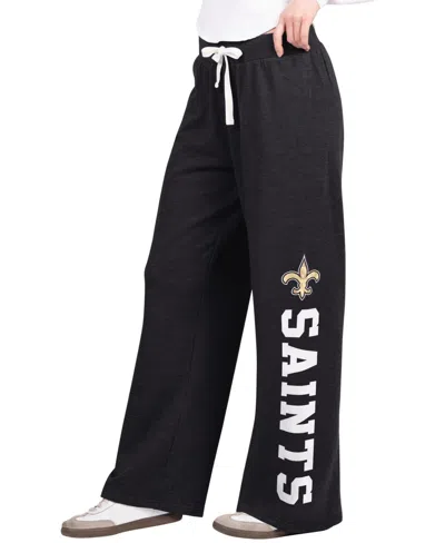 Starter Women's Black New Orleans Saints Field Wide Leg Sweatpants