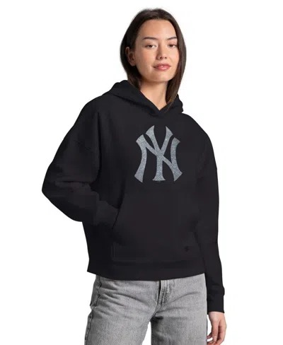 Starter Women's Black New York Yankees Fleece Rhinestone Hoodie