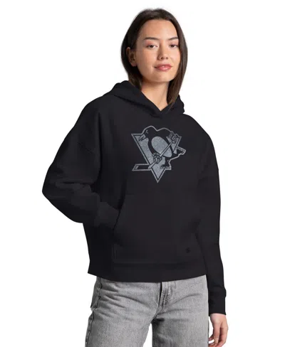 Starter Women's Black Pittsburgh Penguins Rhione Relaxed Hoodie