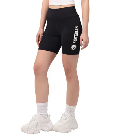 Starter Women's Black Pittsburgh Steelers Biker Shorts