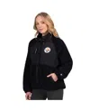 Starter Women's Black Pittsburgh Steelers On The Ball Sherpa Jacket In Black
