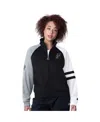 Starter Women's Black San Antonio Spurs Line Up Dolman Raglan Full-zip Track Jacket In Black