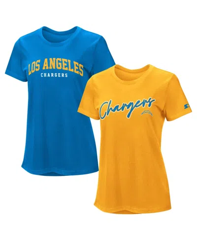 Starter Women's Buffalo Bills 2-piece T-shirt Set In Powder Blue,gold