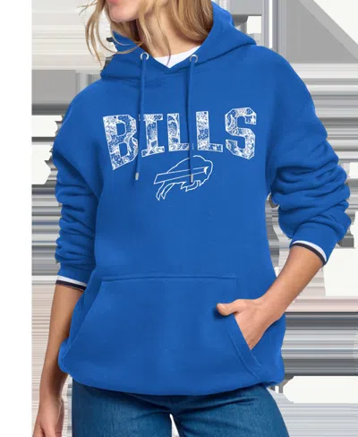 Starter Women's Buffalo Bills Lace Team Lockup Hoodie In Blue