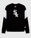 Starter Women's Chicago White Sox Crew Neck Sweatshirt In Black In Black