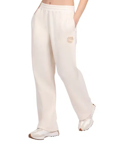 Starter Women's Cream Chicago Cubs Pastel High Waisted Fleece Pants In White