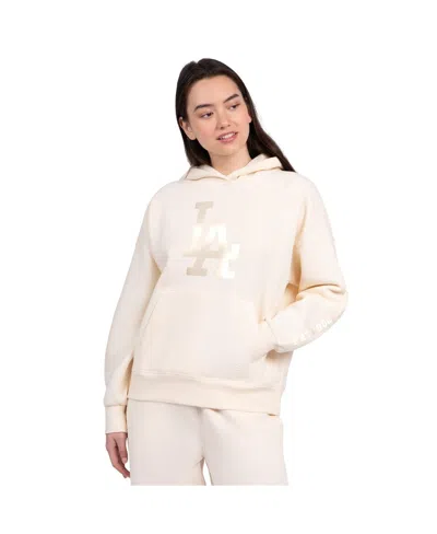 Starter Women's Cream Los Angeles Dodgers Pastel Relaxed Hoodie In White