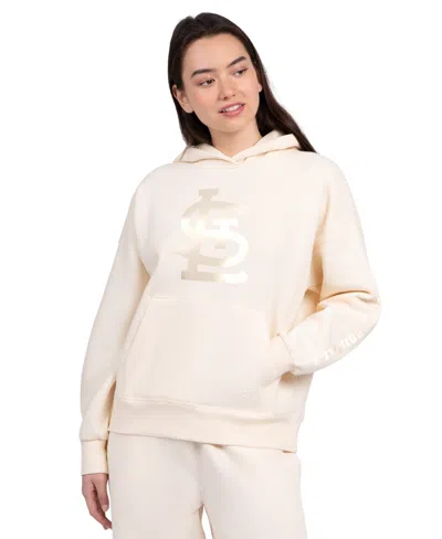 Starter Women's Cream St. Louis Cardinals Pastel Relaxed Hoodie In Neutral