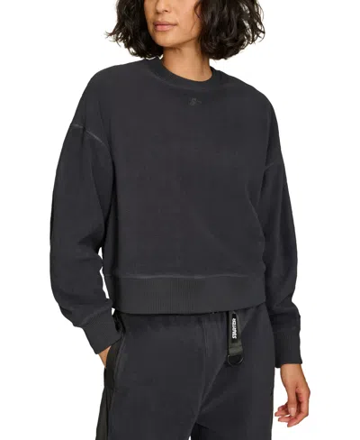 Starter Women's Crewneck Cropped Sweatshirt In Black