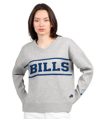 Starter Women's Gray Buffalo Bills Best Shot V-neck Sweater