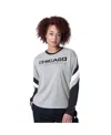 Starter Women's Heather Gray Chicago White Sox Triple A Fashion Color Block Long Sleeve Top In Gray