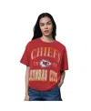 Starter Women's Heather Red Kansas City Chiefs Oversized Hall Of Fame T-shirt In Red