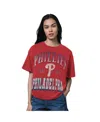 Starter Women's Heather Red Philadelphia Phillies Oversized Hall Of Fame T-shirt In Red