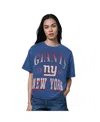 Starter Women's Heather Royal New York Giants Oversized Hall Of Fame T-shirt In Blue