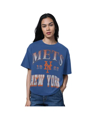 Starter Women's Heather Royal New York Mets Oversized Hall Of Fame T-shirt In Blue