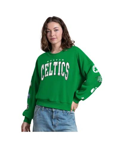 Starter Women's Kelly Green Boston Celtics Fan Catch Sweatshirt