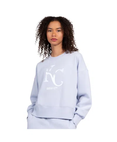 Starter Women's Light Blue Kansas City Royals Pastels Boxy Fleece Sweatshirt