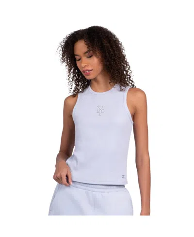 Starter Light Blue New York Yankees Pastels Ribbed Tank Top