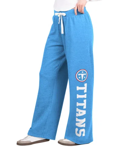 Starter Women's Light Blue Tennessee Titans Field Wide Leg Sweatpants