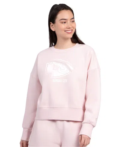 Starter Women's Light Pink Kansas City Chiefs Travel Pastels Boxy Fleece Sweatshirt