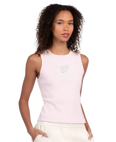Starter Women's Light Pink Washington Nationals Pastels Ribbed Tank Top