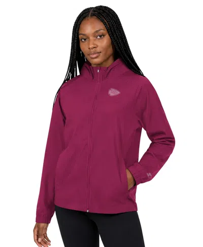 Starter Women's Maroon Kansas City Chiefs Athleisure Lightweight Full-zip Raglan Jacket In Purple