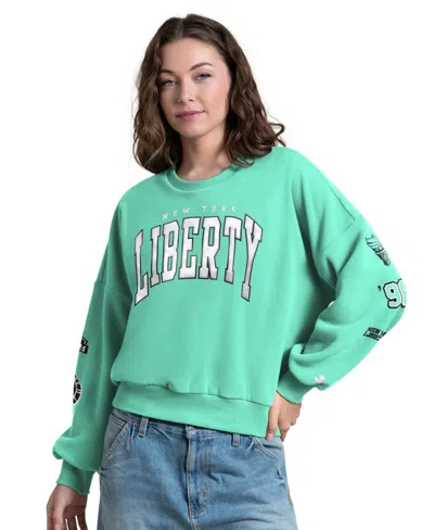 Starter Women's Mint New York Liberty Fan Catch Sweatshirt