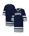 Starter Navy Dallas Cowboys Bump And Run Long Sleeve Hoodie T-shirt In Navy