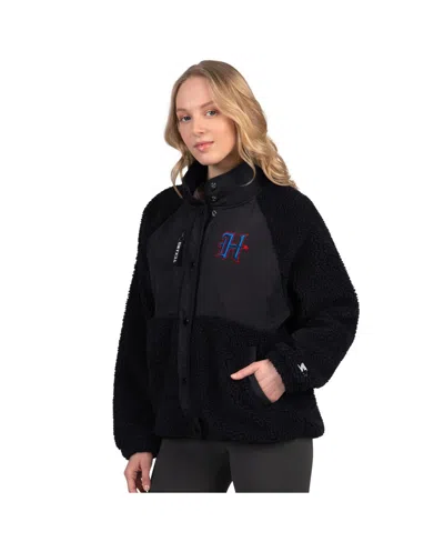 Starter Women's Navy Houston Texans On The Ball Sherpa Jacket In Brown