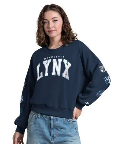 Starter Women's Navy Minnesota Lynx Fan Catch Sweatshirt