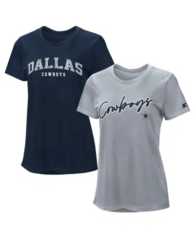 Starter Women's Navy/silver Dallas Cowboys T-shirt Combo Pack In Blue