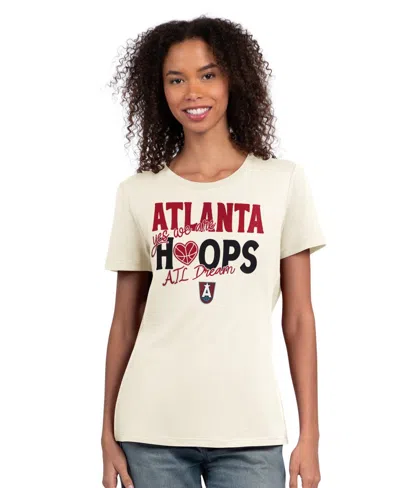 Starter Women's Oatmeal Atlanta Dream Endzoneâ T-shirt In Neutral