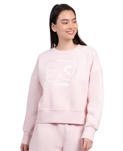 Starter Women's Pink Philadelphia Flyers Boxy Cropped Sweatshirt