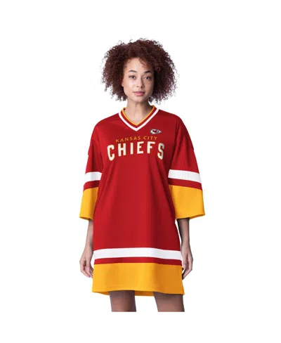 Starter Women's Scarlet San Francisco 49ers Slap Shot 3/4 Sleeve Sneaker Dress