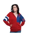 Starter Women's Red/royal Philadelphia Phillies Curve Ball Full Zip Hoodie Sweatshirt In Red,royal