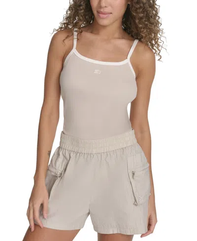 Starter Women's Ringer Contrast-strap Square-neck Tank Top
