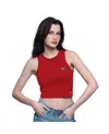Starter Women's Scarlet San Francisco 49ers Show Up Cropped Tank Top