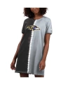 Starter Women's  Black Baltimore Ravens Ace Tie-dye T-shirt Dress In Black