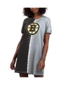 Starter Women's  Black Boston Bruins Ace Tie-dye Sneaker Dress In Black