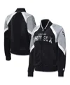 Starter Black Chicago White Sox Touchdown Raglan Full-zip Track Jacket In Black