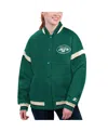 STARTER WOMEN'S STARTER GREEN NEW YORK JETS TOURNAMENT FULL-SNAP VARSITY JACKET