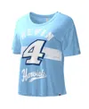 Starter Women's  Light Blue Kevin Harvick Record Setter T-shirt In Light Blue