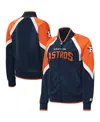 Starter Women's  Navy Houston Astros Touchdown Raglan Full-zip Track Jacket In Navy