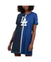 Starter Women's  Navy, Royal Los Angeles Dodgers Ace Tie-dye Sneaker Dress In Navy,royal