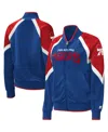 Starter Women's  Royal Philadelphia 76ers Slam Dunk Raglan Full-zip Track Jacket In Blue