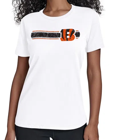 Starter Women's  White Cincinnati Bengals Team Stripe T-shirt