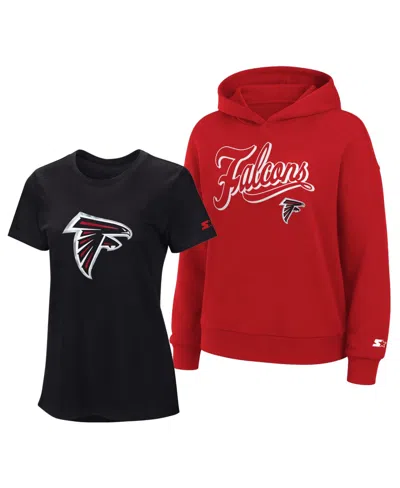 Starter Women's Washington Commanders Screen-print Hoodie And T-shirt, 2-piece Set In Multi