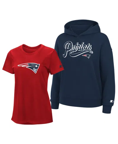 Starter Women's Washington Commanders Screen-print Hoodie And T-shirt, 2-piece Set In Multi