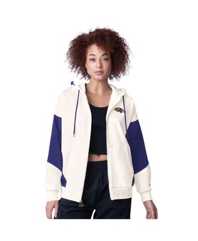 Starter Women's White Baltimore Ravens Scrimmage Full-zip Hoodie