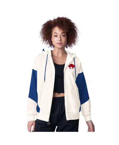 STARTER WOMEN'S WHITE BUFFALO BILLS SCRIMMAGE FULL-ZIP HOODIE